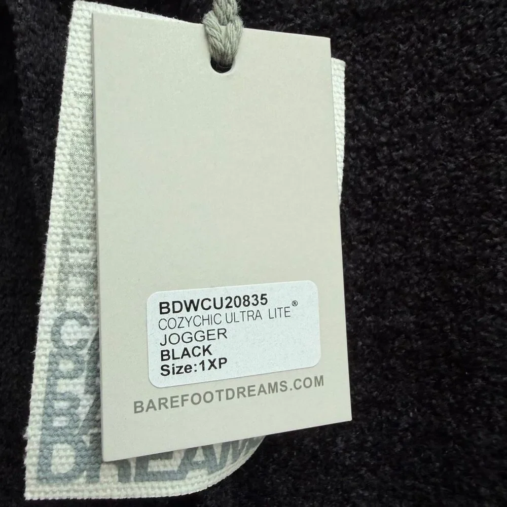 Barefoot Dreams Women's CozyChic Ultra Lite Pull-on Jogger Black 1XP NWT - Picture 7 of 7